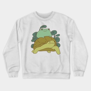 Cute turtle  and Frog Crewneck Sweatshirt